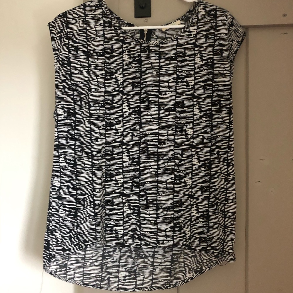Black and White Blouse